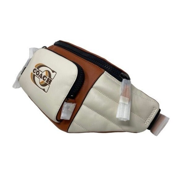 Men's Belt Authentic COACH New York Track Belt Cross Body Bag in Quilted Leather - Picture 6 of 10